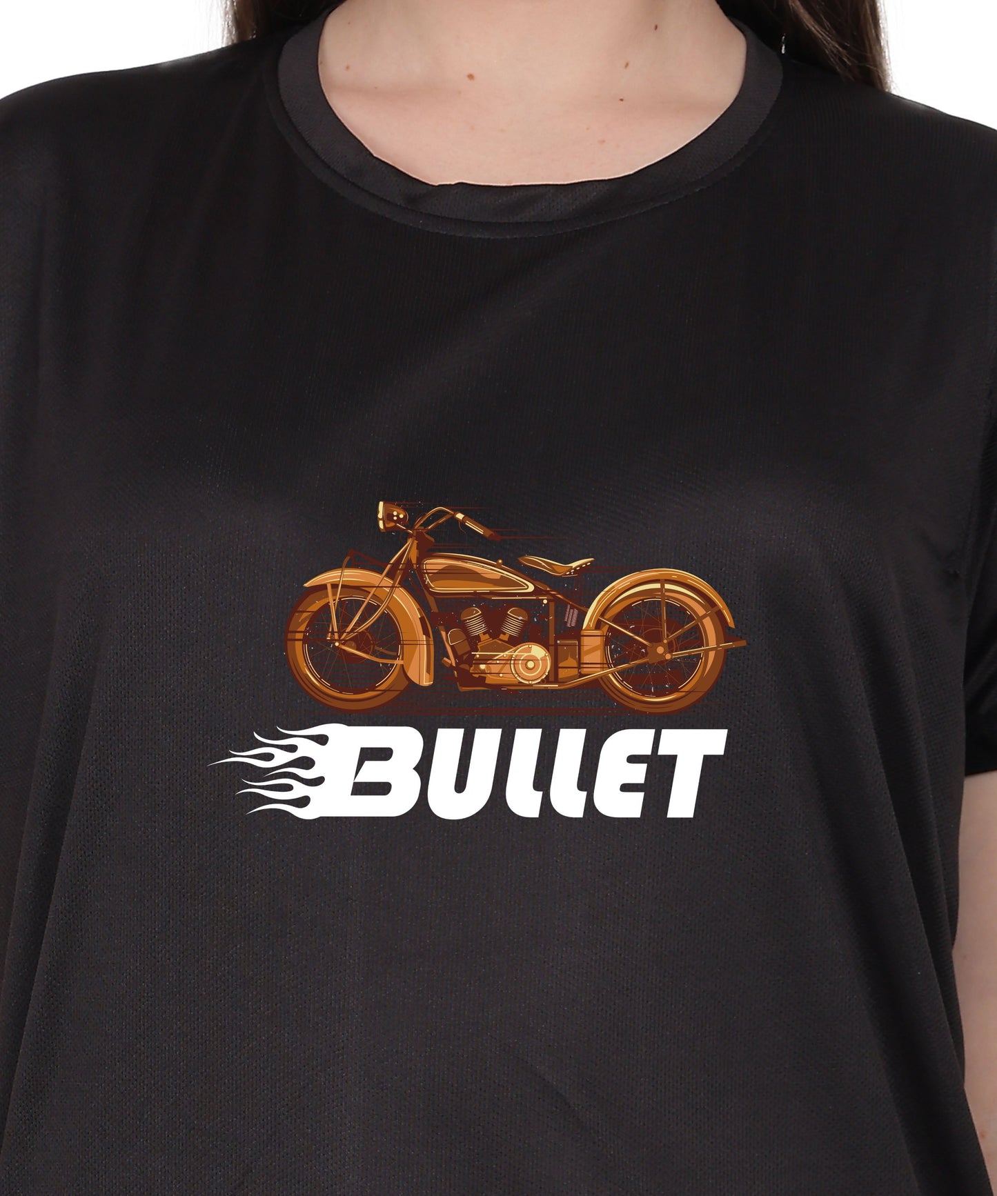 Religious Graphic T-Shirt, Cotton Blend, Short Sleeve Crew Neck, Bullet Design