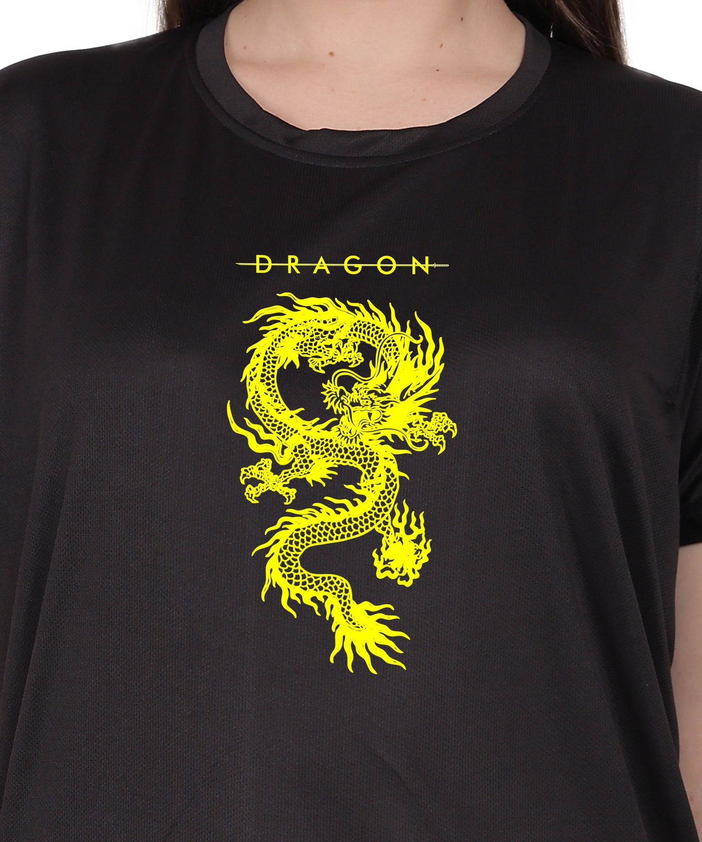 Dragon Graphic Print Cotton T-Shirt, Short Sleeve, Crew Neck, Casual Wear