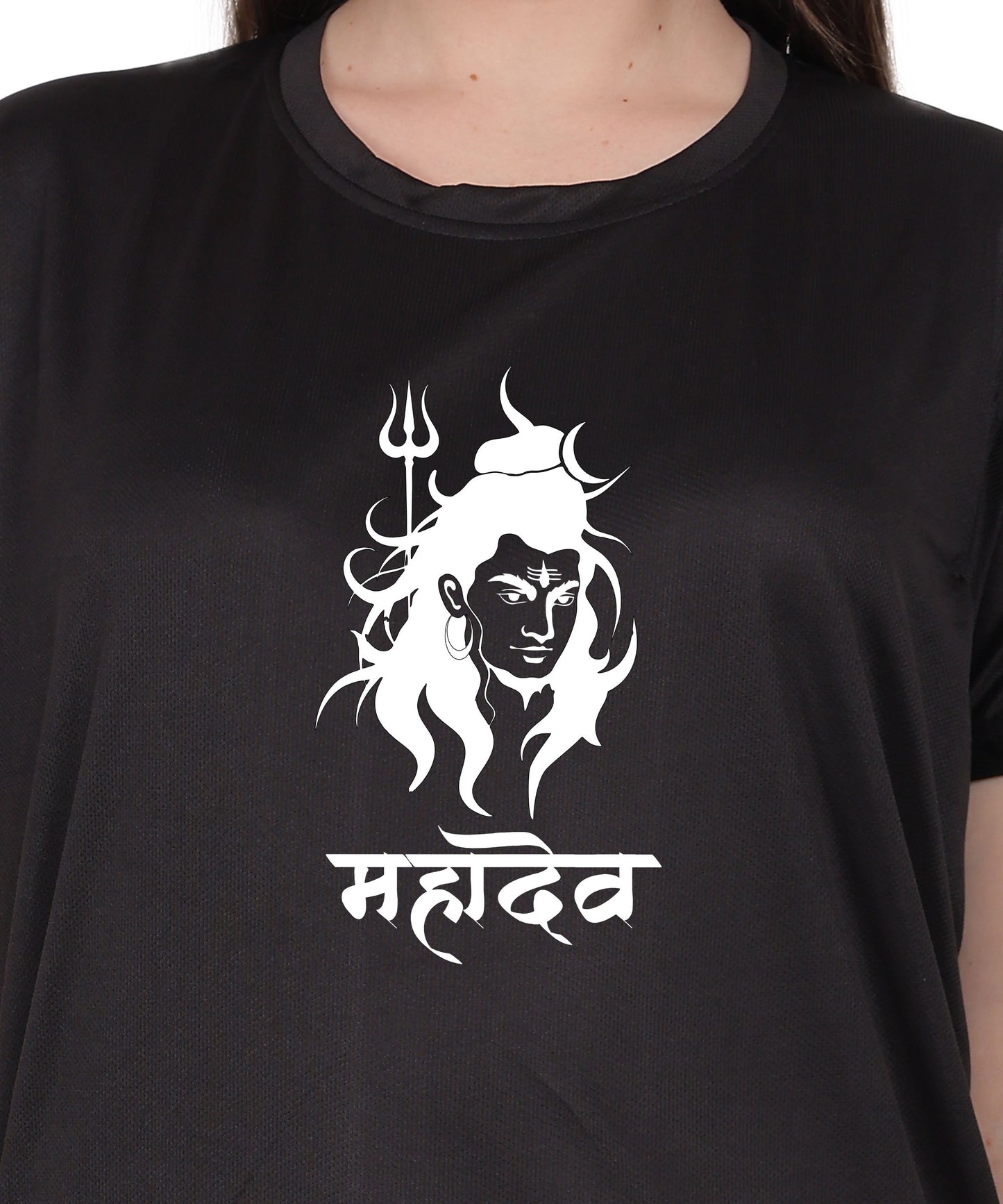 Mahadev Graphic Print Cotton T-Shirt, Round Neck, Short Sleeve