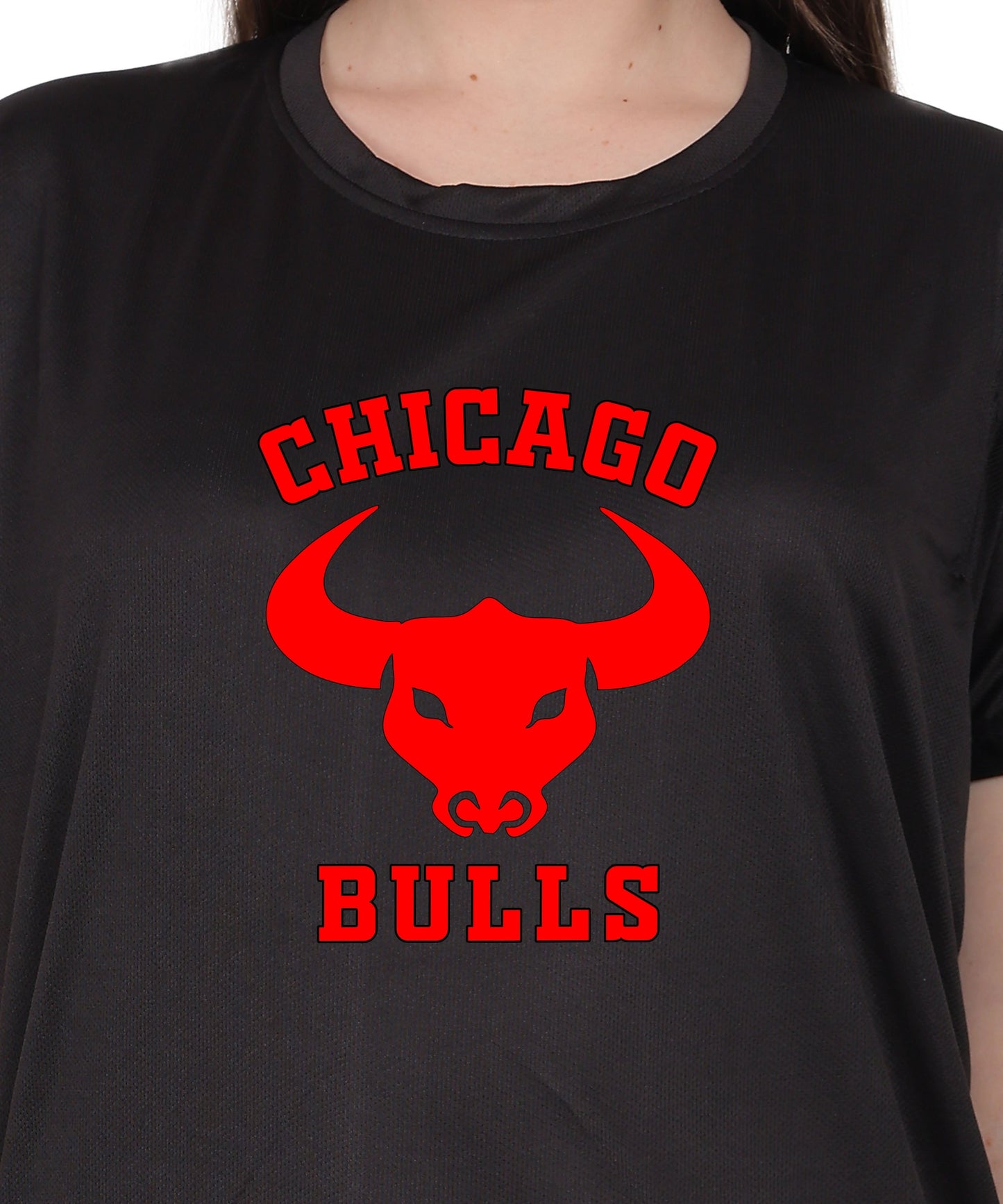 Chicago Bulls NBA Basketball Team Logo T-Shirt, Cotton, Short Sleeve, Regular Fit