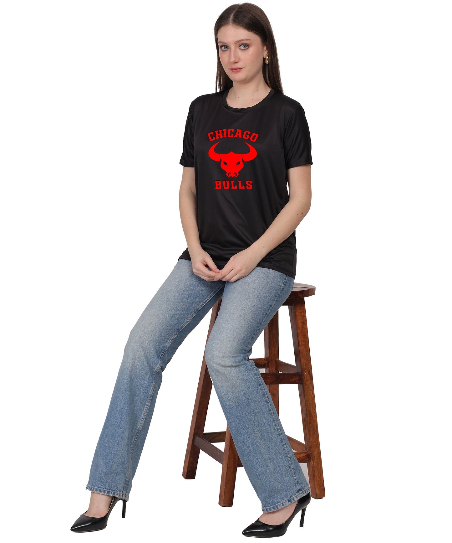 Chicago Bulls NBA Basketball Team Logo T-Shirt, Cotton, Short Sleeve, Regular Fit