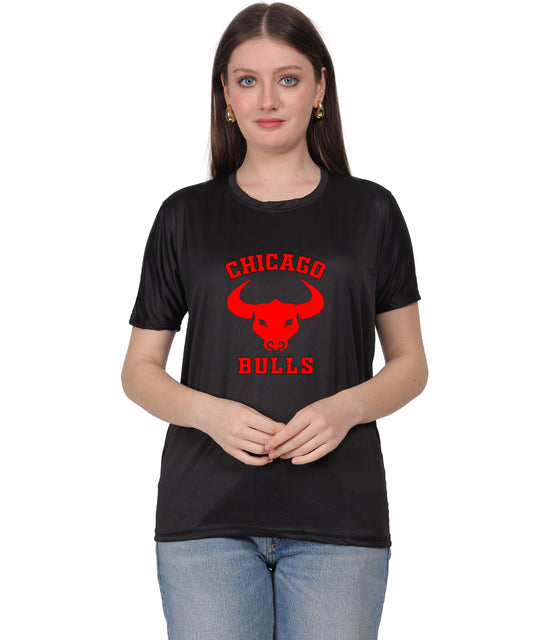 Chicago Bulls NBA Basketball Team Logo T-Shirt, Cotton, Short Sleeve, Regular Fit
