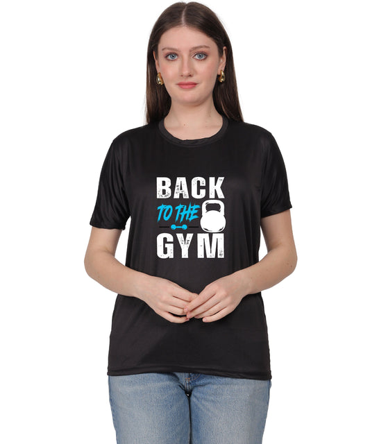 Back to the Gym Workout T-Shirt, Cotton, Short Sleeve, Regular Fit, Graphic Print Design