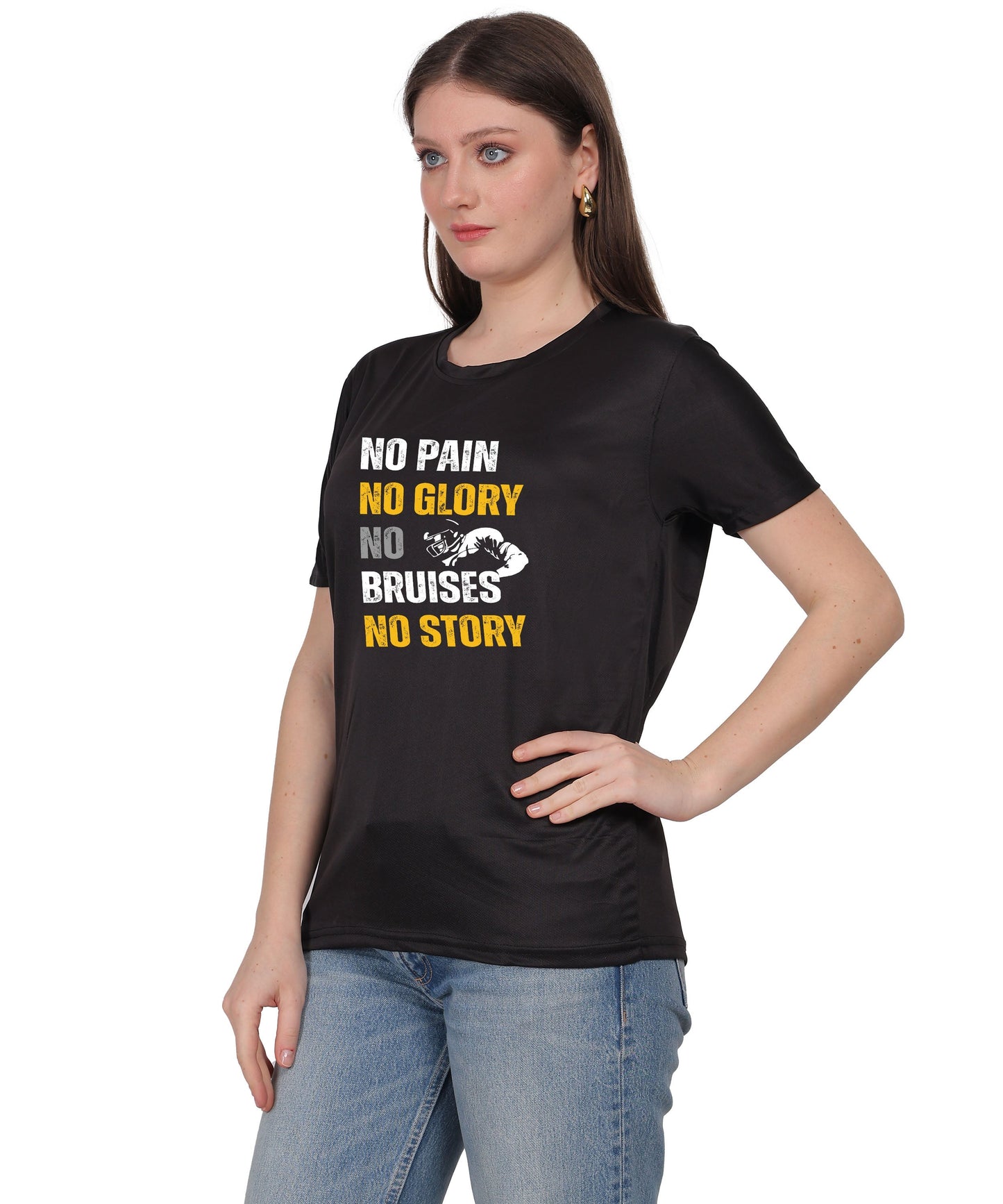 No Pain No Glory Soccer T-Shirt, Red, Short Sleeve Graphic Design, Athletic Casual Wear