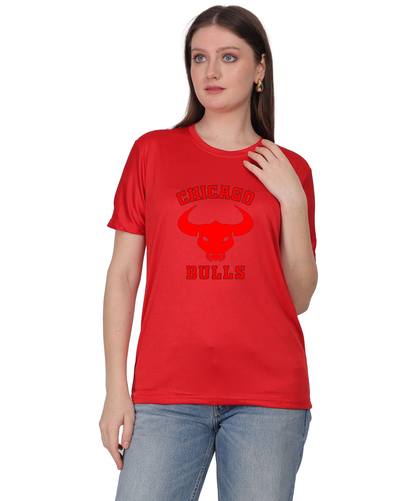 Chicago Bulls NBA Basketball Team Logo T-Shirt, Cotton, Short Sleeve, Regular Fit